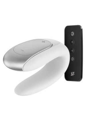 Sextoy de couple vibrant USB connecté Double Fun blanc - CC5972560030